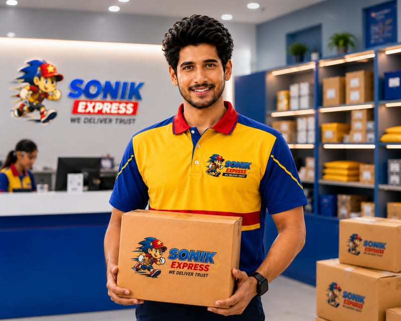 Sonik Express courier with package